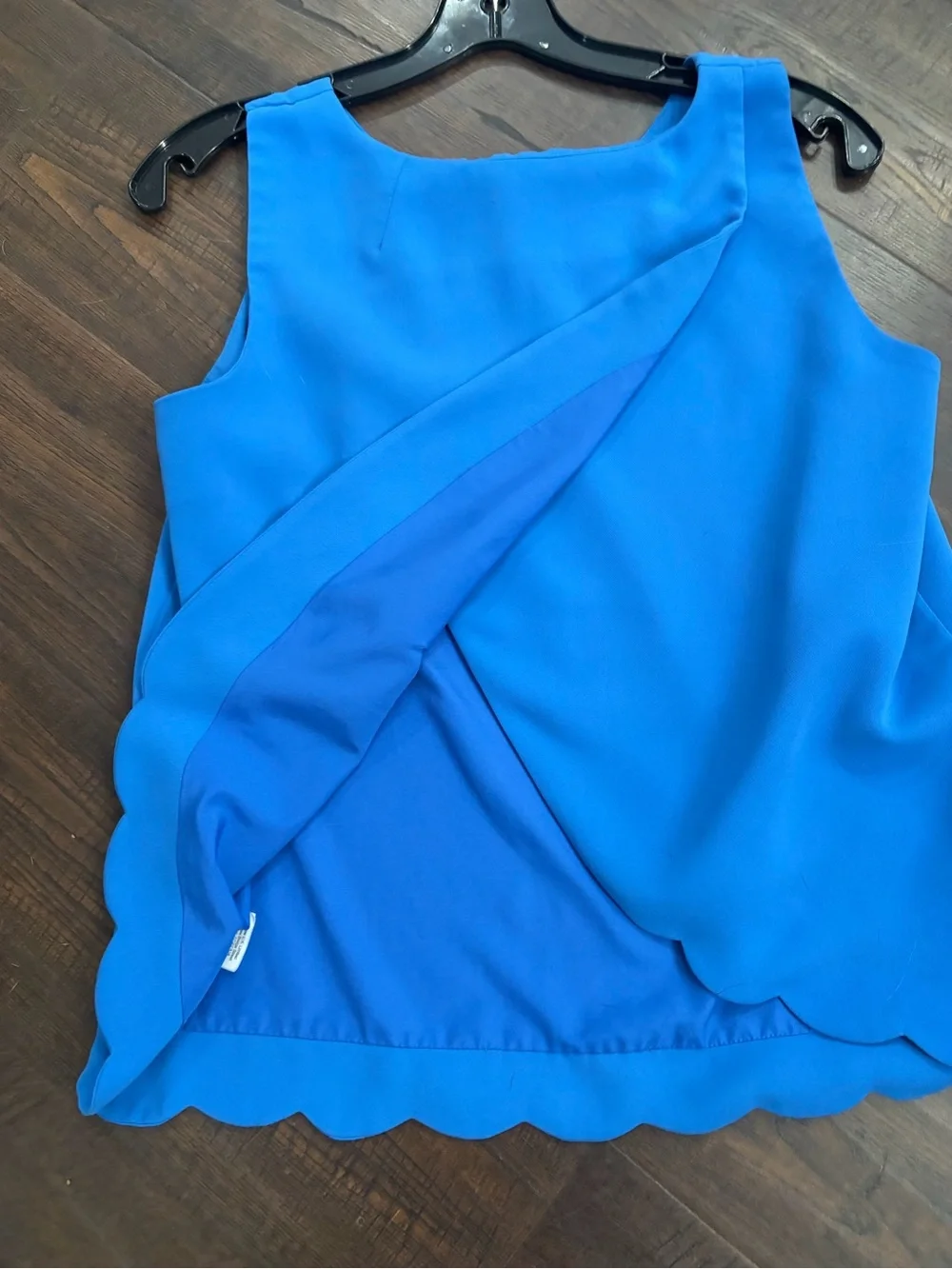 J. Crew Bright Blue Scallop Hem Sleeveless Camisole